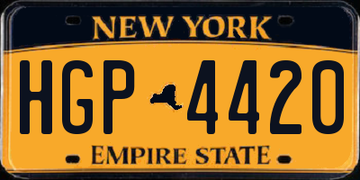 NY license plate HGP4420