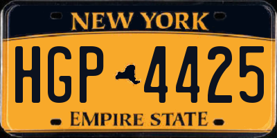 NY license plate HGP4425