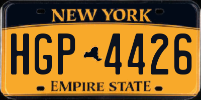 NY license plate HGP4426