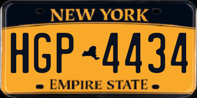 NY license plate HGP4434