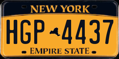 NY license plate HGP4437