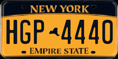 NY license plate HGP4440