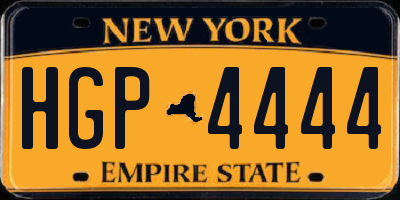 NY license plate HGP4444