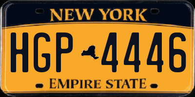 NY license plate HGP4446