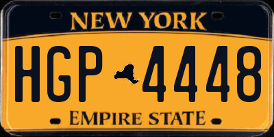 NY license plate HGP4448