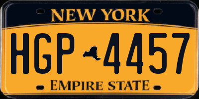 NY license plate HGP4457