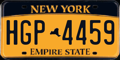 NY license plate HGP4459