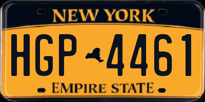 NY license plate HGP4461