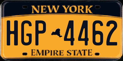 NY license plate HGP4462