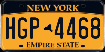 NY license plate HGP4468