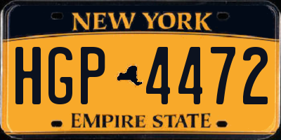 NY license plate HGP4472