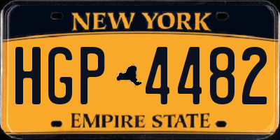 NY license plate HGP4482