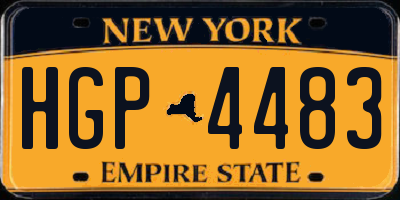 NY license plate HGP4483