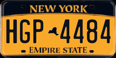 NY license plate HGP4484