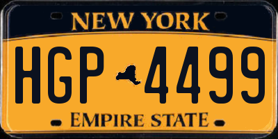 NY license plate HGP4499