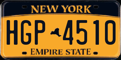 NY license plate HGP4510