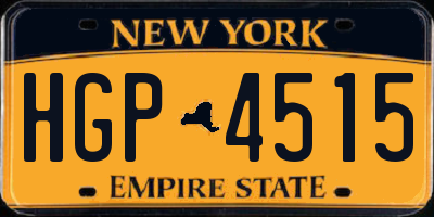 NY license plate HGP4515