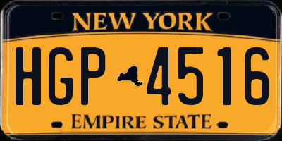 NY license plate HGP4516