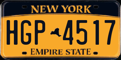 NY license plate HGP4517