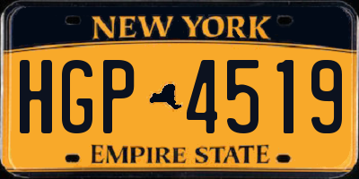 NY license plate HGP4519