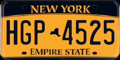 NY license plate HGP4525