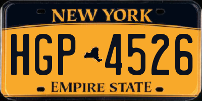 NY license plate HGP4526