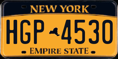 NY license plate HGP4530