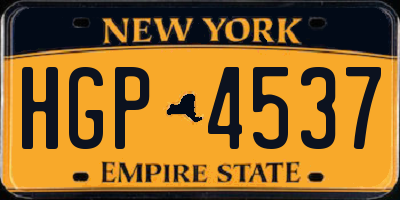 NY license plate HGP4537