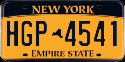 NY license plate HGP4541