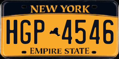 NY license plate HGP4546