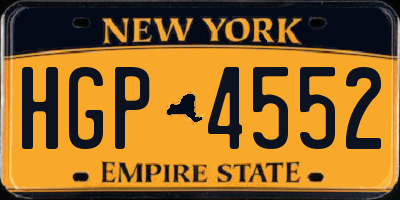 NY license plate HGP4552