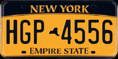 NY license plate HGP4556