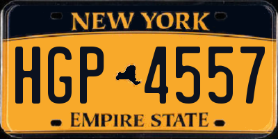 NY license plate HGP4557