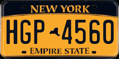 NY license plate HGP4560