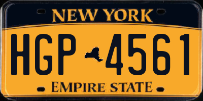 NY license plate HGP4561