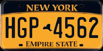 NY license plate HGP4562