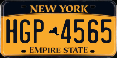 NY license plate HGP4565