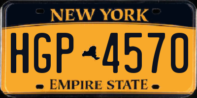 NY license plate HGP4570