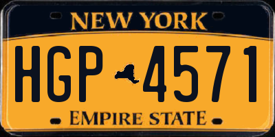 NY license plate HGP4571