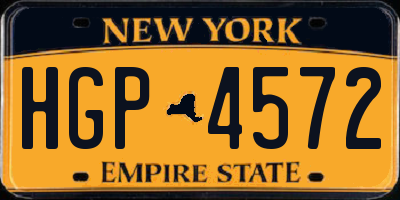 NY license plate HGP4572