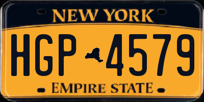 NY license plate HGP4579