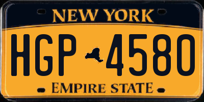 NY license plate HGP4580