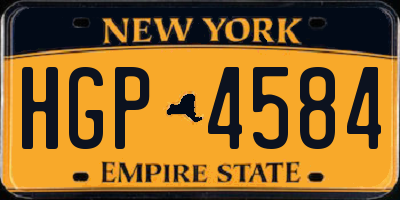 NY license plate HGP4584