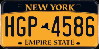 NY license plate HGP4586