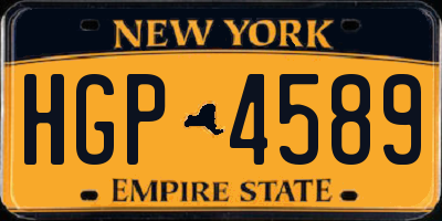 NY license plate HGP4589