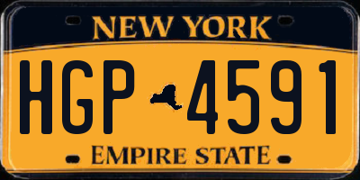 NY license plate HGP4591