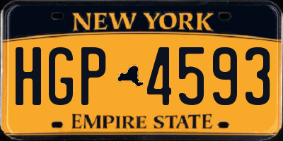 NY license plate HGP4593