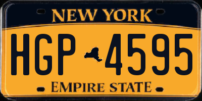 NY license plate HGP4595