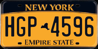 NY license plate HGP4596