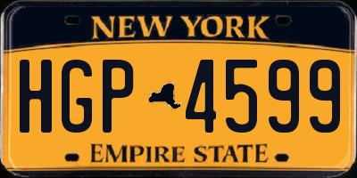 NY license plate HGP4599